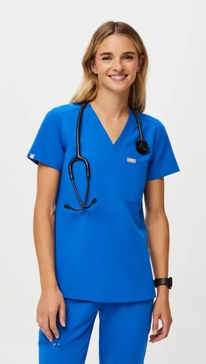 Figs Catarina Scrub Top in Royal Blue XXL thumbnail 1