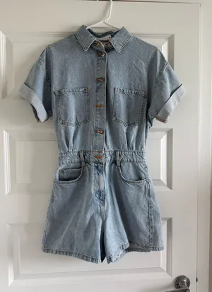 ZARA Demin Romper thumbnail 1