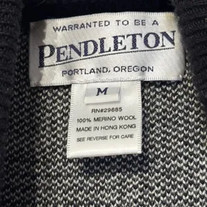 Pendleton Women's Sweater Vest Merino Wool Turtleneck‎ Houndstooth Plaid Medium thumbnail 6
