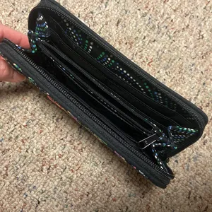 Vera Bradley Kiev Paisley Black Multicolor Floral Wallet thumbnail 3