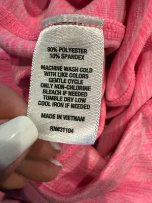 Cabana by Crown & Ivy Pink Space Dye High Waisted Athletic Leggings Pockets Med thumbnail 8