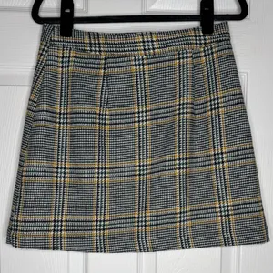 ABERCROMBIE‎ & FITCH Herringbone Tweed Zipper Front Mni Skirt Size Small thumbnail 2