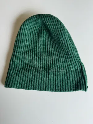 J. Crew Winter Cold Weather Green Ribbed Knit Beanie thumbnail 3