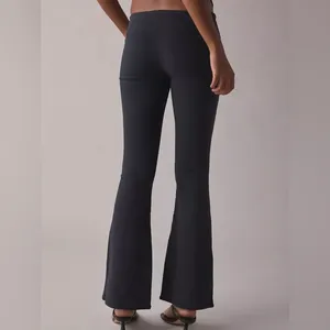 NWT REVOLVE 525 pull on women's high waisted flare leggings size medium black thumbnail 2