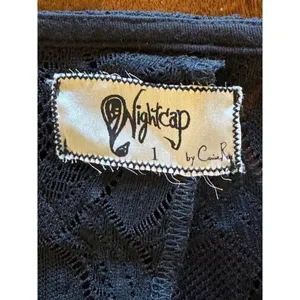 Nightcap Victorian Dress Women XS Black V‎ Neck Short Sleeve Lace Whimsigoth thumbnail 10