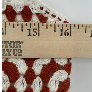 Willow &‎ Wind Medium Crochet Patchwork Mini Dress Ecru Brown Sleeveless Lined thumbnail 6