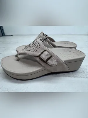 Vionic Women's, Pacific Capitola Thong Style Sandals Taupe size 6 thumbnail 6
