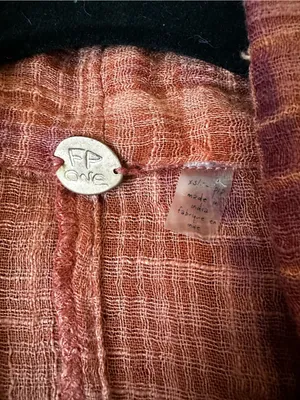 Free People FP One Sasha Kimono Gauze Belted Cardigan Boho Hippie Coral Purple thumbnail 4