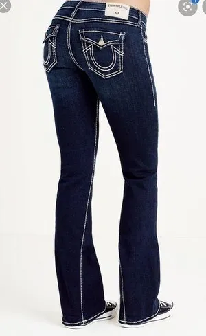 Y2K True Religion Joey Super Flare knit jeans thumbnail 2