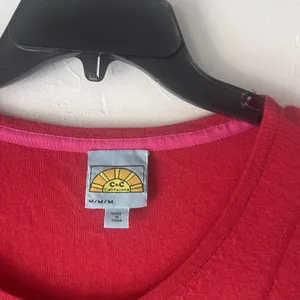 C & C California Size Medium Red Round Neck Long Sleeve Wool Cashmere‎ Sweater thumbnail 6