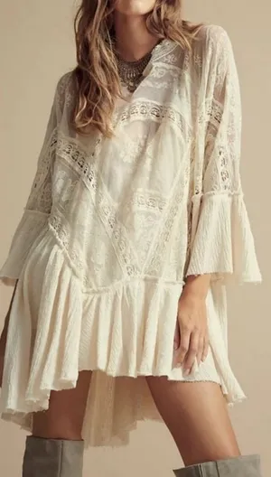 Free People Layered in Lace Swing Dress thumbnail 1