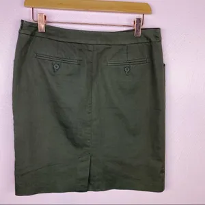 New York & Company Stretch Twill Khaki Pencil Skirt‎ Olive 6 thumbnail 9