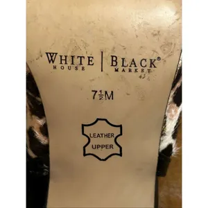 WHITE HOUSE BLACK MARKET Jacquie Calf Hair Leather Sz 7.5M Slingbacks thumbnail 8