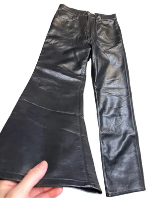 🖤✨AGOLDE Faux Leather Fitted‎ 90’s Straight Leg Pants Black Size 28✨🖤 thumbnail 3