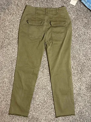 Pilcro Olive Green Utility Straight Leg Crop Pants Size 25 thumbnail 3