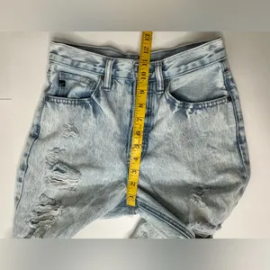 Kancan Women Jeans Size‎ 24 Acid Blue Distressed High Rise 90s Boyfriend Denim thumbnail 6