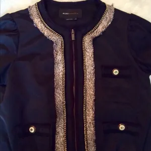 BCBGMAXAZRIA Jacket With Gold‎ Chain Trim thumbnail 1