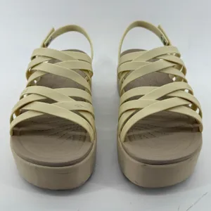 Crocs Brooklyn Strappy Low Wedge Sandal Bone Cream‎ Women 9 Comfort LiteRide Y2K thumbnail 2
