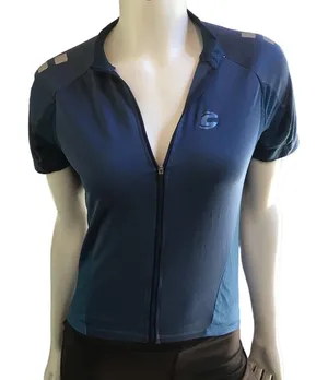 Cannondale 1/4 Zip Short Sleeve Blue Cycling Shirt Jersey Women's Size Small thumbnail 1