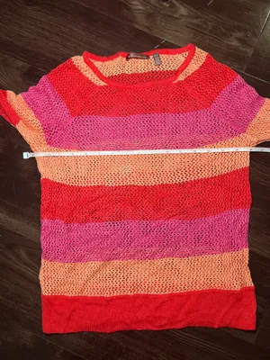 525 America Crochet Color block Sweater thumbnail 6