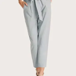 Apana Putty Grey Paperbag High Waist Belted Pants thumbnail 2