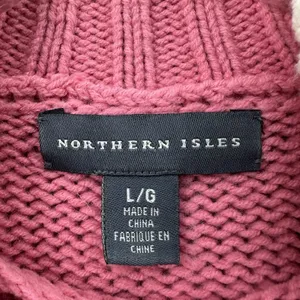 Northern Isles Turtleneck Knit Sweater Snowflake‎ Acrylic Wool Retro Women Large thumbnail 3