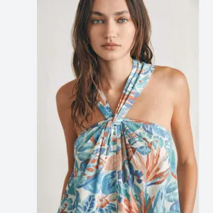 Faherty Paradise Blossom Floral Bay Twist Resort Tropical Beach Maxi Dress thumbnail 3