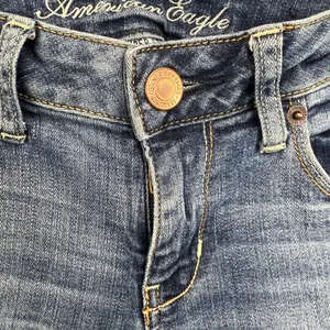 90s American Eagle Distressed Skinny Jeans Blue Sz‎ 4 Super Stretch Denim Grunge thumbnail 8