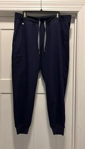 Zamora Jogger Scrub Pants Navy Blue Size XL Medical Healthcare Tie Waist thumbnail 1