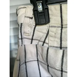 Madewell Slim Emmit Wide Leg Crap Pants Beige Black Striped 28 thumbnail 6