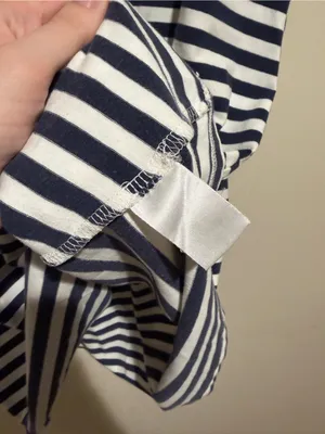 Tuckernuck Pomander Place Zoe White Navy Blue Stripe Mini T-Shirt Dress Small thumbnail 7