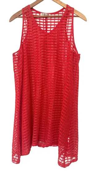 India Boutique Crochet Knit Swim Cover Up Dress Beach Boho Mesh Fishermancore OS thumbnail 1