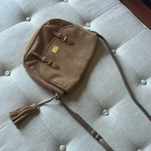 Lauren Ralph Lauren Brown Leather Suede Cow Leather Brown Saddle Crossbody Bag thumbnail 2