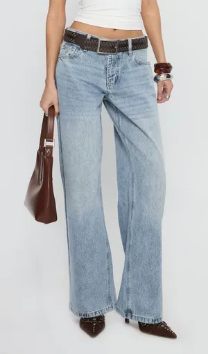 Princess Polly Jeans Straight-Leg thumbnail 1