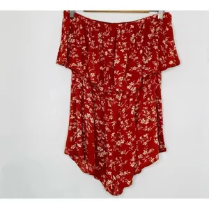 ✨Princess Polly Brown orange floral Romper✨ thumbnail 9