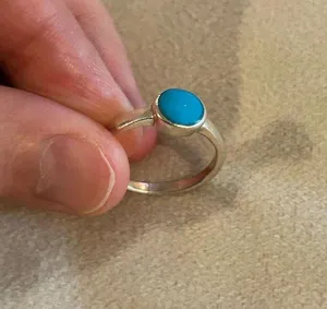 925 sterling silver ring band size 7.75 blue lot d1 thumbnail 1
