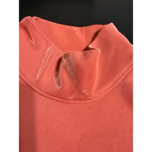 Under Armour ColdGear‎ Womens Small Coral Orange Mock Neck Fleece Sweatshirt thumbnail 3