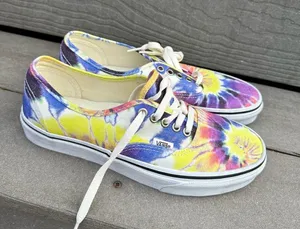 NEW Vans Washed Tie-Dye Authentic Shoes | Multicolor Skating Casual NWT thumbnail 3