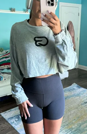 Free People Movement cycle bar long sleeve crop top thumbnail 1