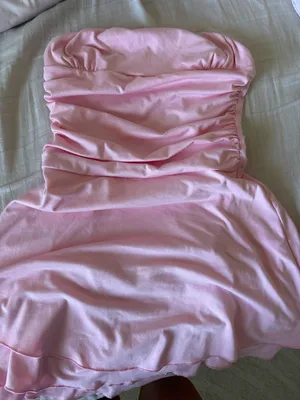 Strapless Ruched Pink Women's Dress Size XS thumbnail 2