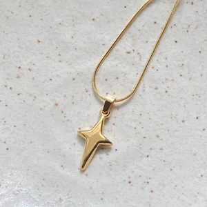 Handmade grunge y2k street style sparkle star fully stainless steel necklace✨ thumbnail 5