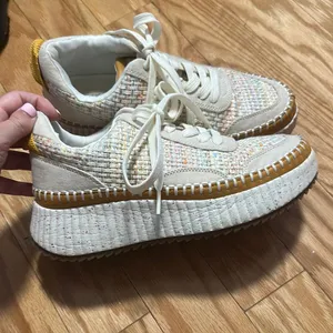 Colorful tweed sneaker Tan Size 8 thumbnail 1