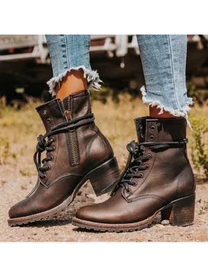 Freebird Cavalier Leather Lace-Up Boot Black 8 GUC thumbnail 10
