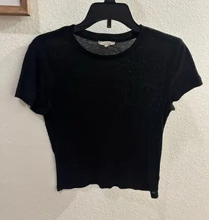 Black cropped tee thumbnail 1