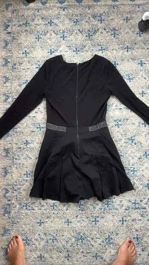 Alice + Olivia Playsuit Pleated Black thumbnail 2