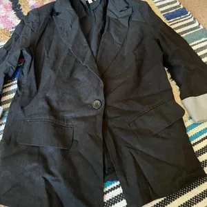 NWOT Nana black linen‎ blazer Large Black thumbnail 6