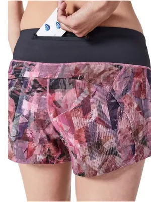Lululemon Run Times Short II 4" Sun Dazed Multi Pink Super Dark Size 4 thumbnail 3