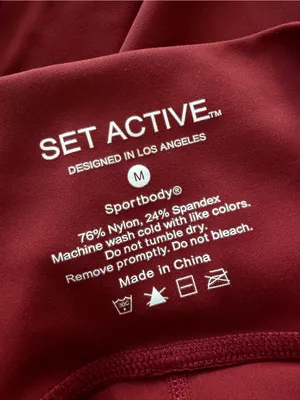 Set Active Maroon Sport body Leggings Size M thumbnail 5