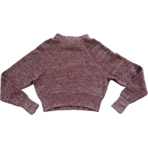Free People Too‎ Good Chunky Knit Pullover Sweater Heather Red Cropped Cozy Crop thumbnail 5
