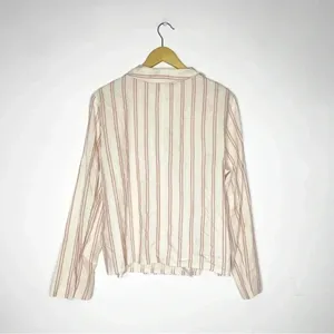 J. Crew Stripe Long Sleeve Wrap Blouse Size Large thumbnail 5